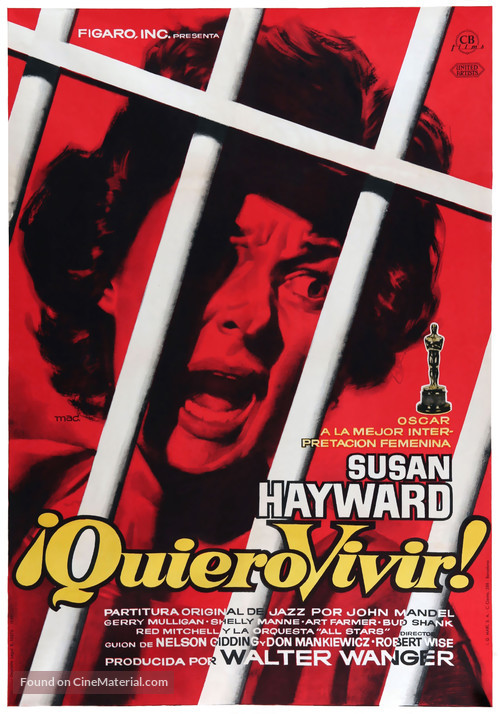 I Want to Live! - Spanish Movie Poster