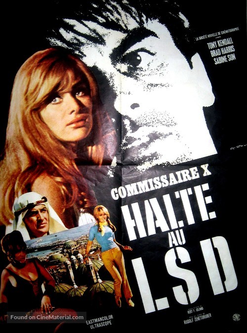 Kommissar X - Drei gr&uuml;ne Hunde - French Movie Poster