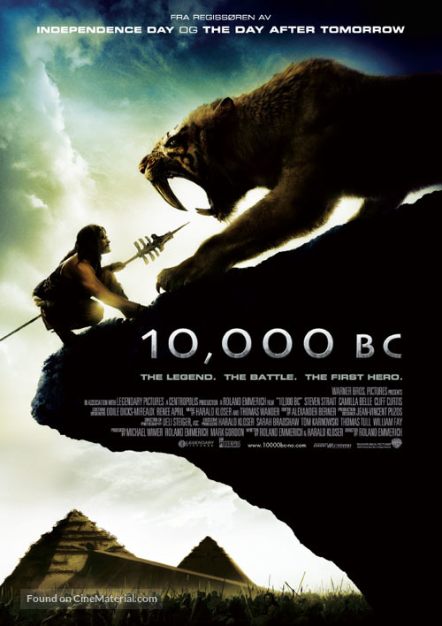 10,000 BC - Norwegian Movie Poster