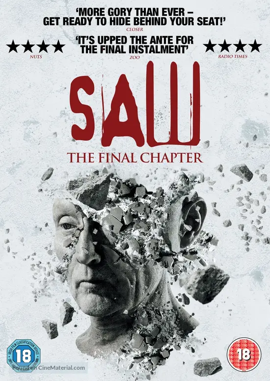 Saw 3D - British DVD movie cover