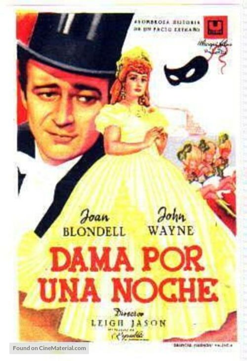 Lady for a Night - Italian Movie Poster