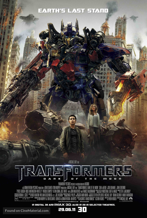 Transformers: Dark of the Moon - British Movie Poster
