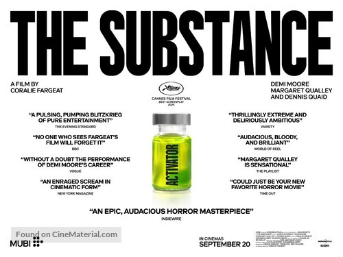 The Substance - British Movie Poster