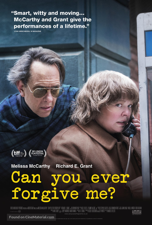 Can You Ever Forgive Me? - British Movie Poster