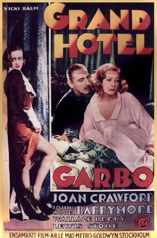Grand Hotel - Swedish Movie Poster