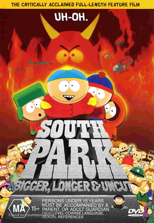 South Park: Bigger Longer &amp; Uncut - Australian DVD movie cover