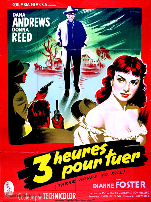 Three Hours to Kill - French Movie Poster