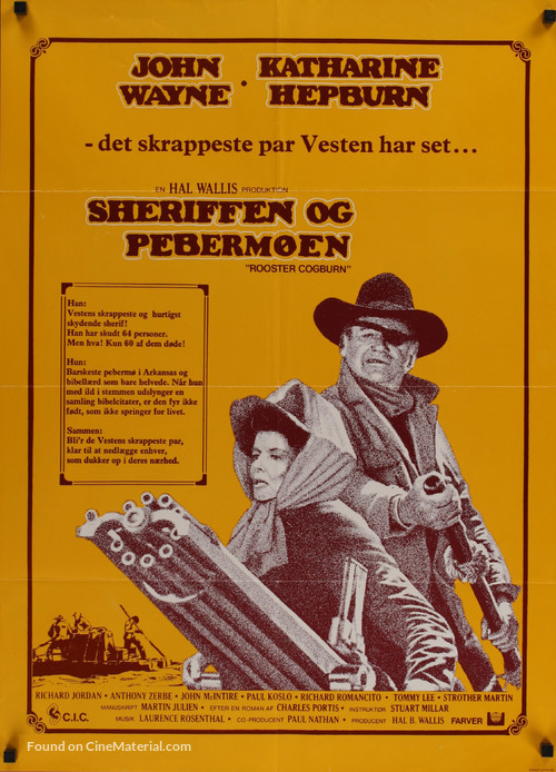 Rooster Cogburn - Danish Movie Poster
