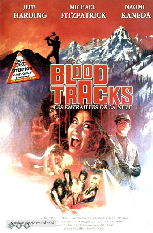 Blood Tracks - French VHS movie cover