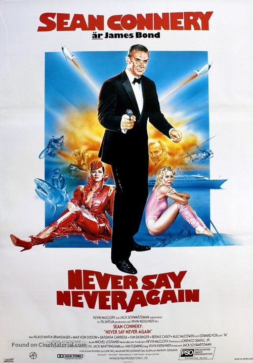Never Say Never Again - Swedish Movie Poster