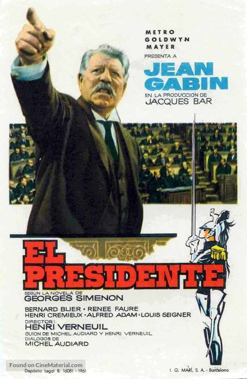 Le pr&eacute;sident - Spanish Movie Poster