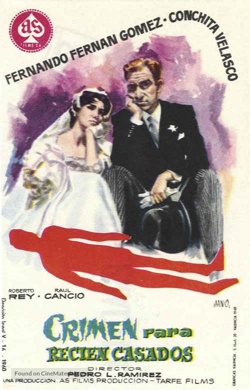 Crimen para reci&eacute;n casados - Spanish Movie Poster