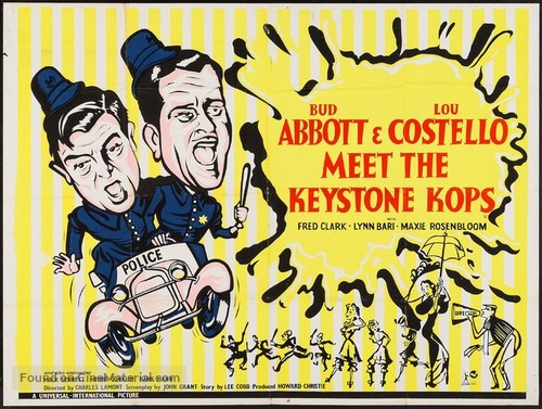 Abbott and Costello Meet the Keystone Kops - British Movie Poster