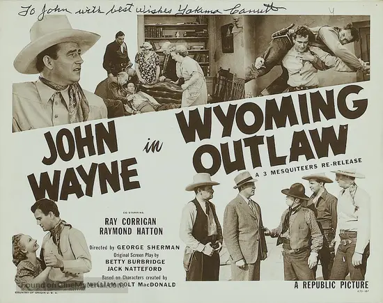 Wyoming Outlaw - Re-release movie poster