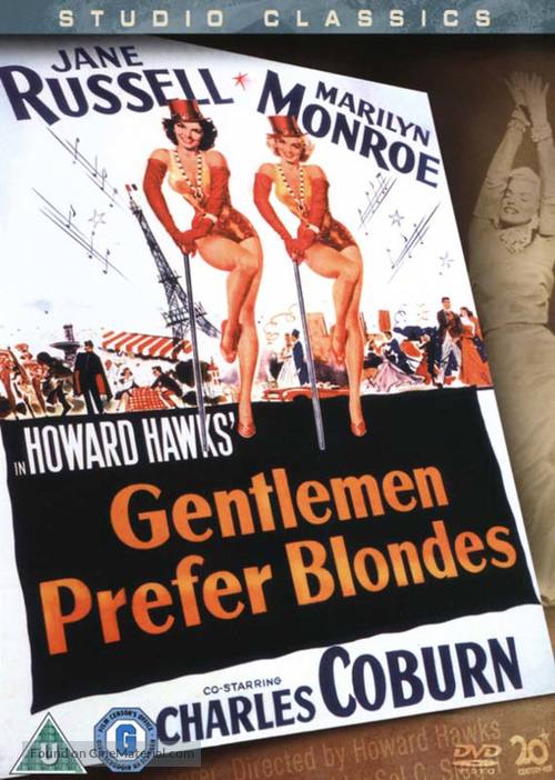 Gentlemen Prefer Blondes - British DVD movie cover