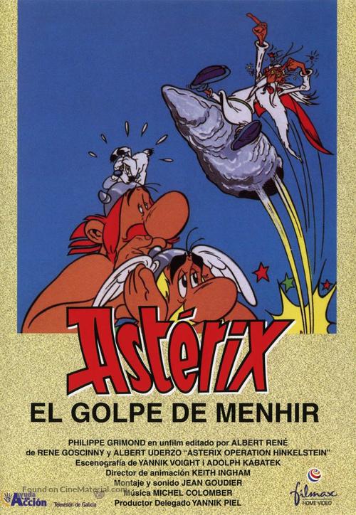 Ast&eacute;rix et le coup du menhir - Spanish VHS movie cover