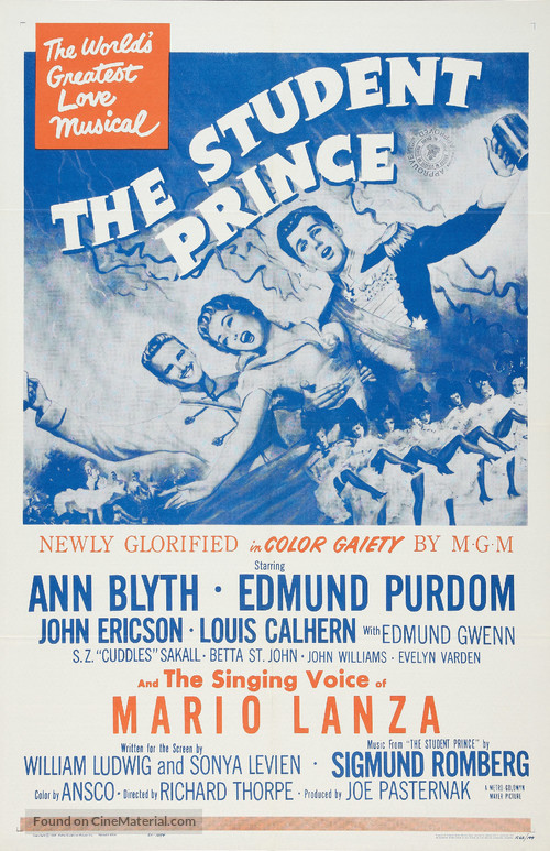 The Student Prince - Re-release movie poster