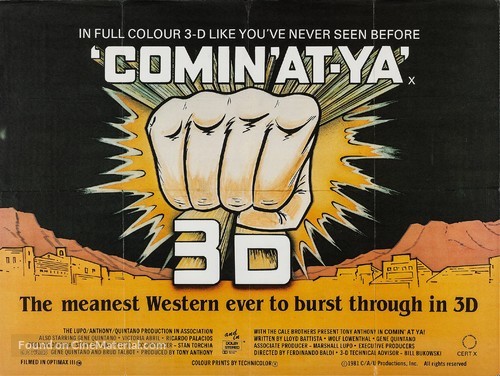 Comin&#039; at Ya! - British Movie Poster