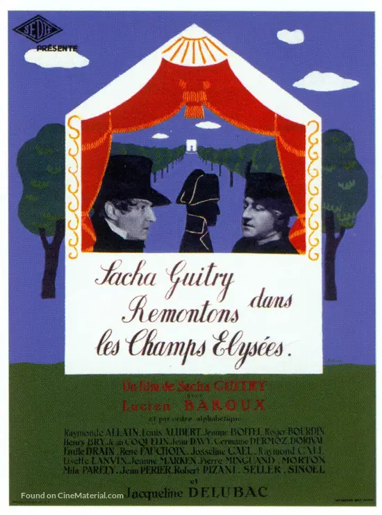Remontons Les Champs Elysees 1938 French Movie Poster