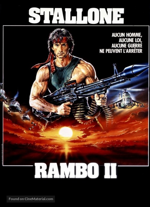 Rambo: First Blood Part II - French Movie Poster