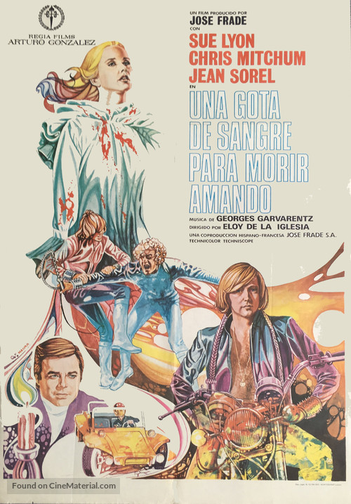 Una gota de sangre para morir amando - Spanish Movie Poster