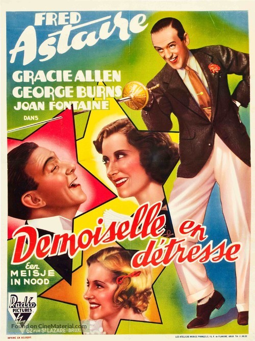 A Damsel in Distress - Belgian Movie Poster