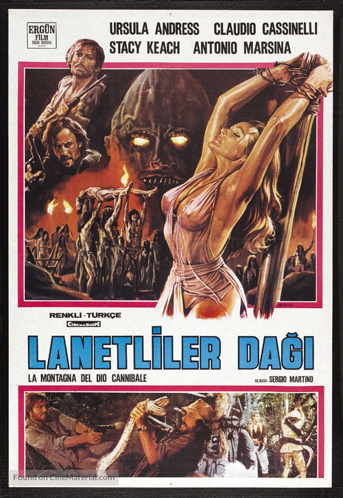 La montagna del dio cannibale - Turkish Movie Poster