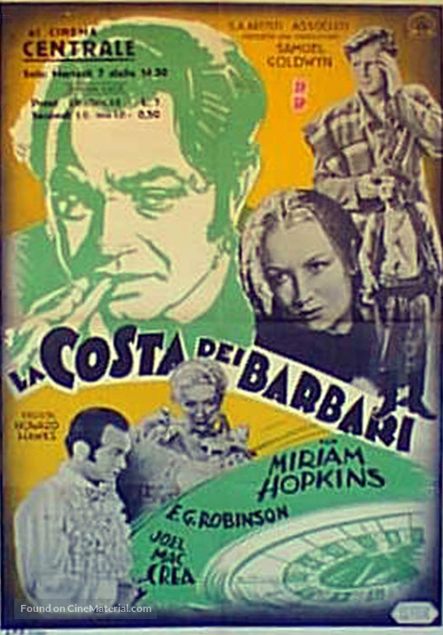 Barbary Coast - Italian Movie Poster