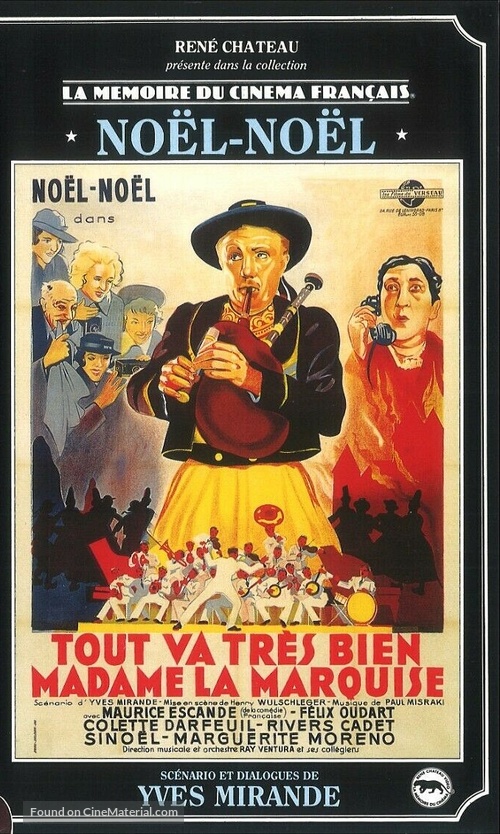 Tout va tr&egrave;s bien madame la marquise - French VHS movie cover