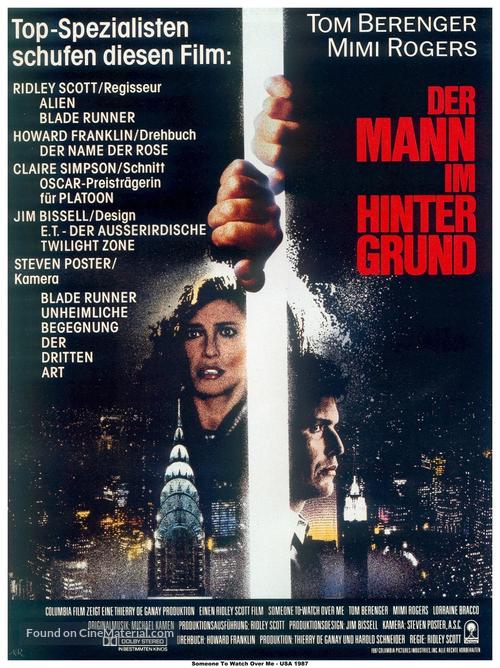 Someone to Watch Over Me - German Movie Poster