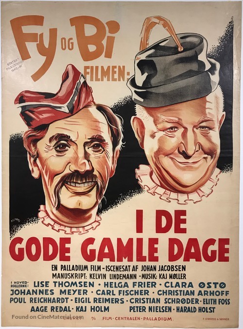 I de gode, gamle dage - Danish Movie Poster
