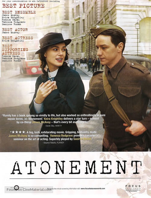 Atonement - For your consideration movie poster