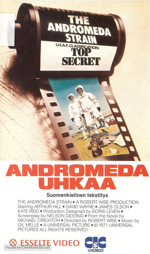 The Andromeda Strain - Finnish VHS movie cover