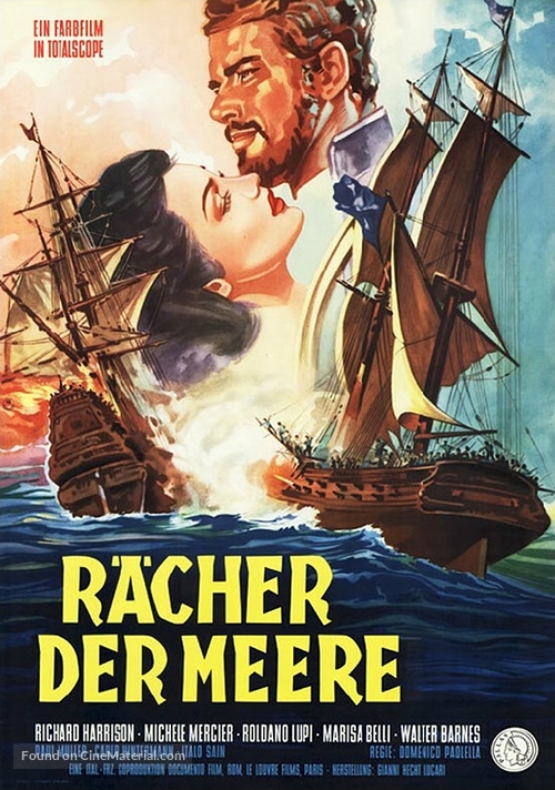 Il giustiziere dei mari - German Movie Poster