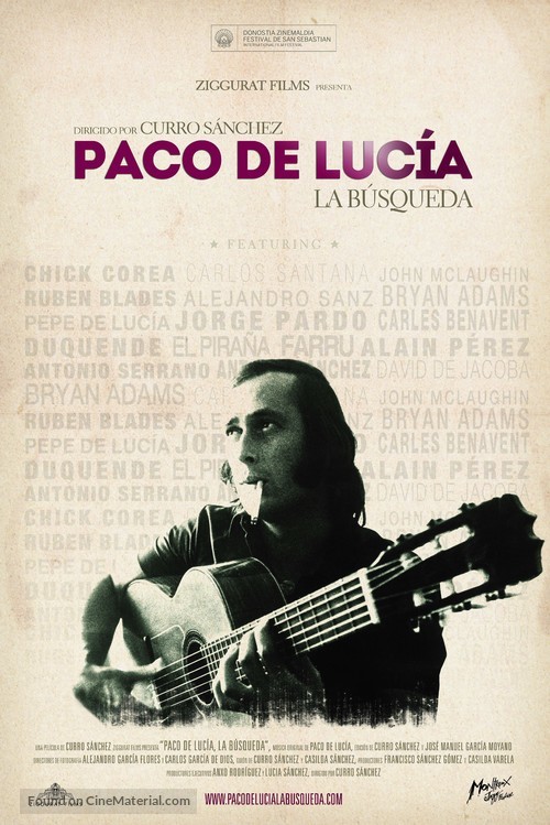 Paco de Luc&iacute;a: la b&uacute;squeda - Spanish Movie Poster