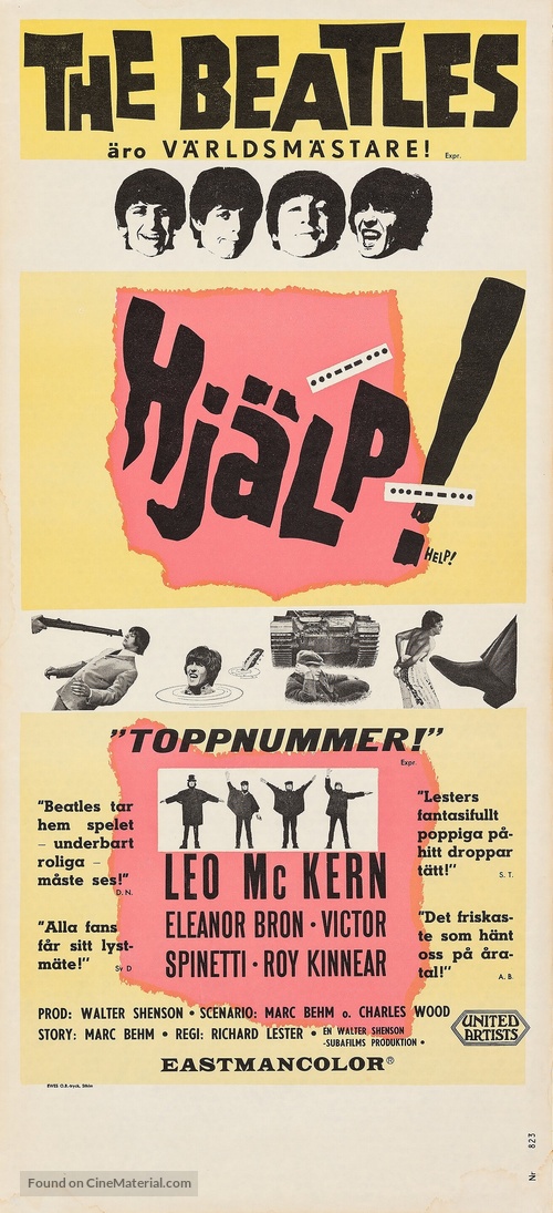 Help! - Swedish Movie Poster