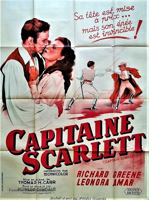 Captain Scarlett - French Movie Poster