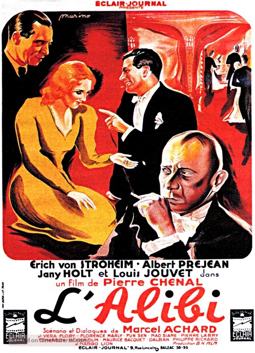 L&#039;alibi - French Movie Poster