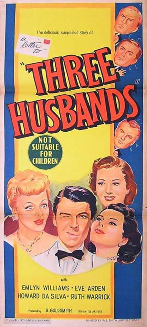Three Husbands - Australian Movie Poster