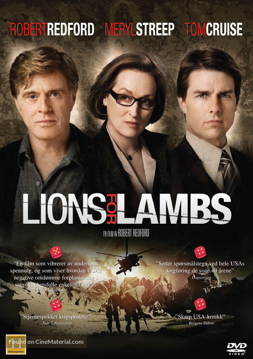 Lions for Lambs - Norwegian Movie Cover