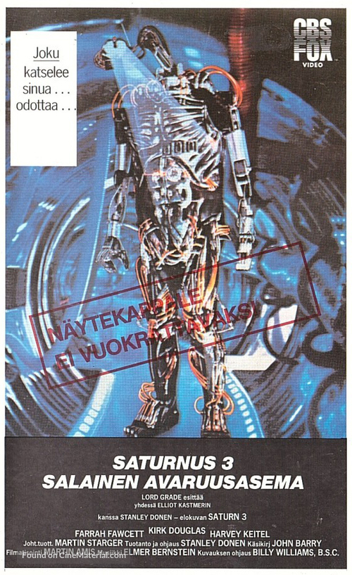 Saturn 3 - Finnish VHS movie cover