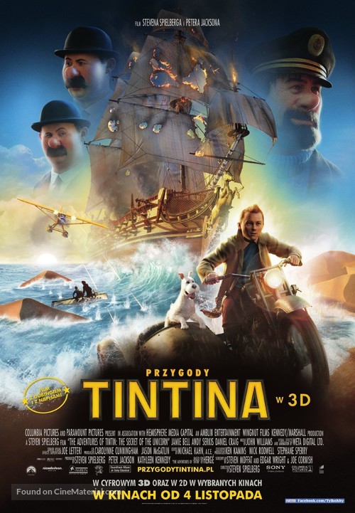 The Adventures of Tintin: The Secret of the Unicorn - Polish Movie Poster