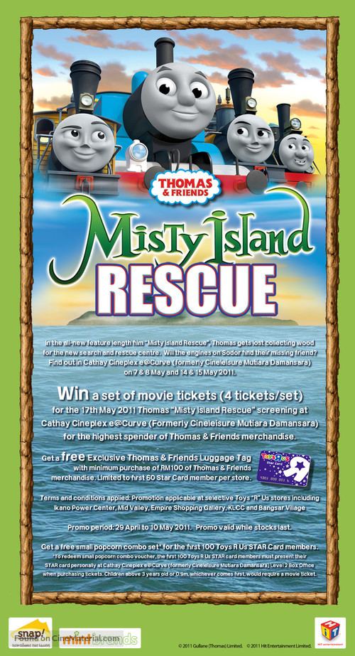 Thomas &amp; Friends: Misty Island Rescue - Malaysian Movie Poster