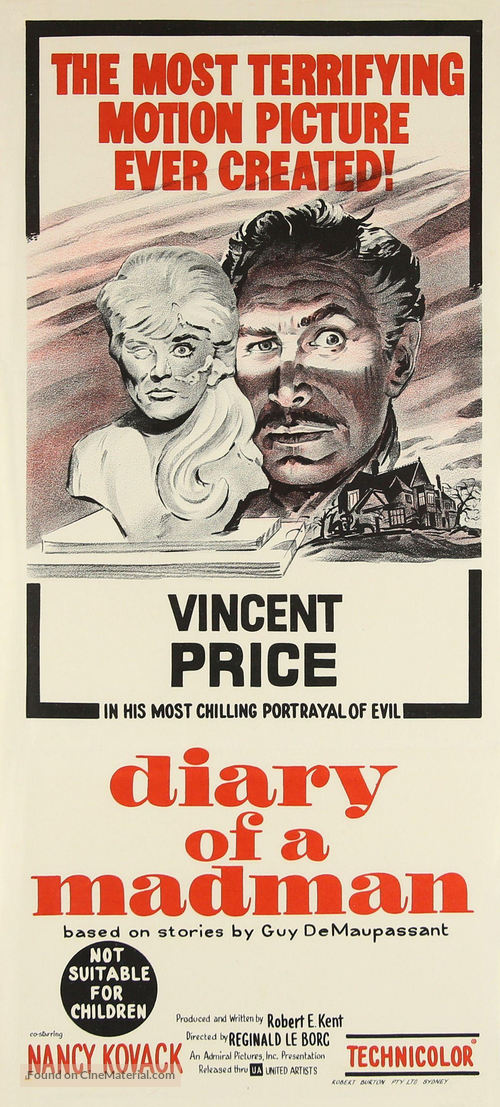 Diary of a Madman - Australian Movie Poster