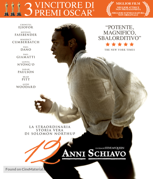 12 Years a Slave - Italian Blu-Ray movie cover