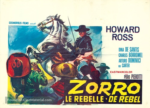 Zorro il ribelle - Belgian Movie Poster