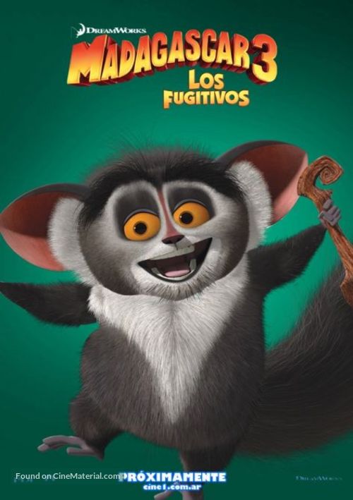 Madagascar 3: Europe&#039;s Most Wanted - Argentinian Movie Poster