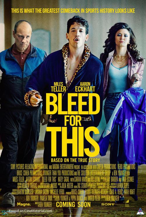 Bleed for This - South African Movie Poster