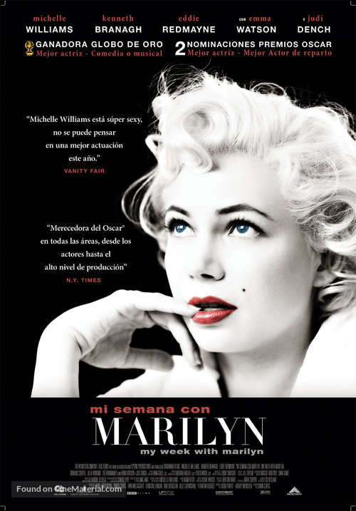 My Week with Marilyn - Colombian Movie Poster