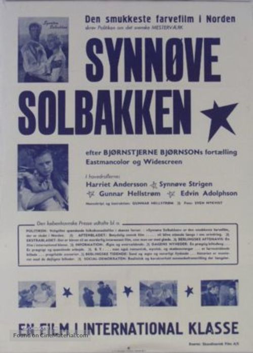 Synn&ouml;ve Solbakken - Danish Movie Poster